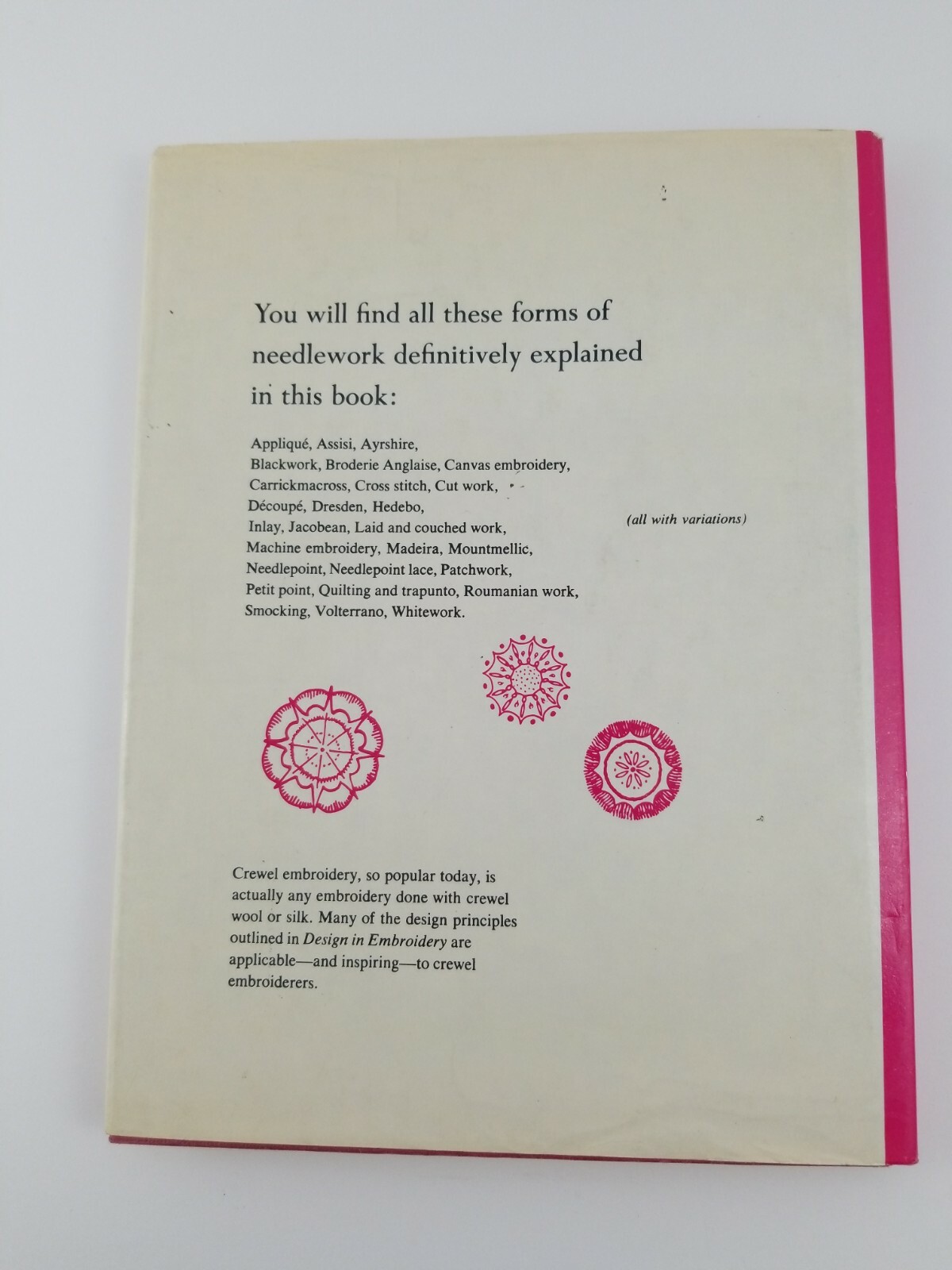 Sewing Needlepoint Pattern Book Violet M. Endacott "Design In Embroidery" 1963