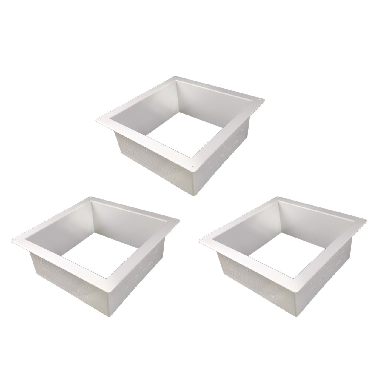 3 Pack of Fantastic Fan 6" White Garnish Trim Ring Roof Vent RV Camper Trailer