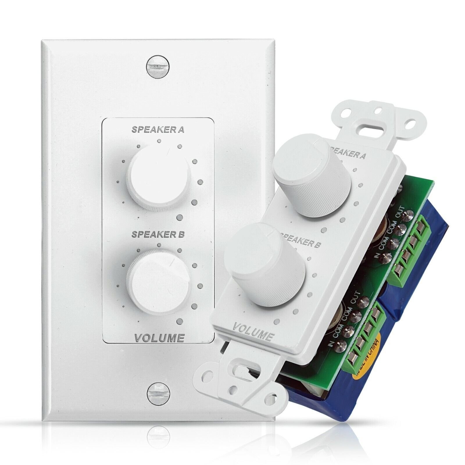 Pyle 120W Load Handling In-Wall Volume Control Part w/ Dual Independent Volume