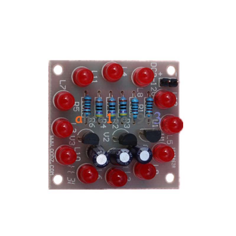 Red DIY Kit Circular Lamp Suite 12PCS LED Electronic Production DIY Fun
