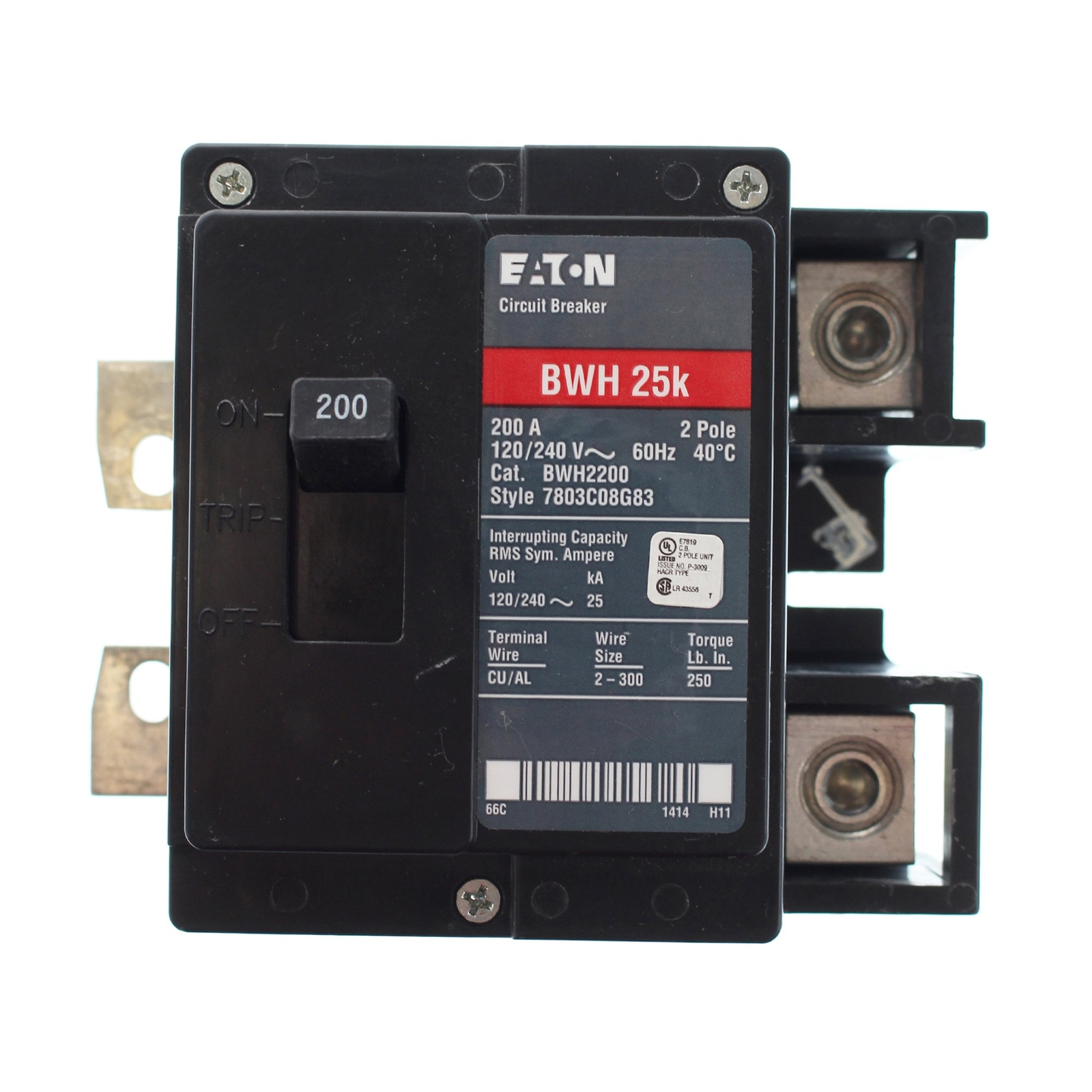 BWH2200 25k BW Main Breaker