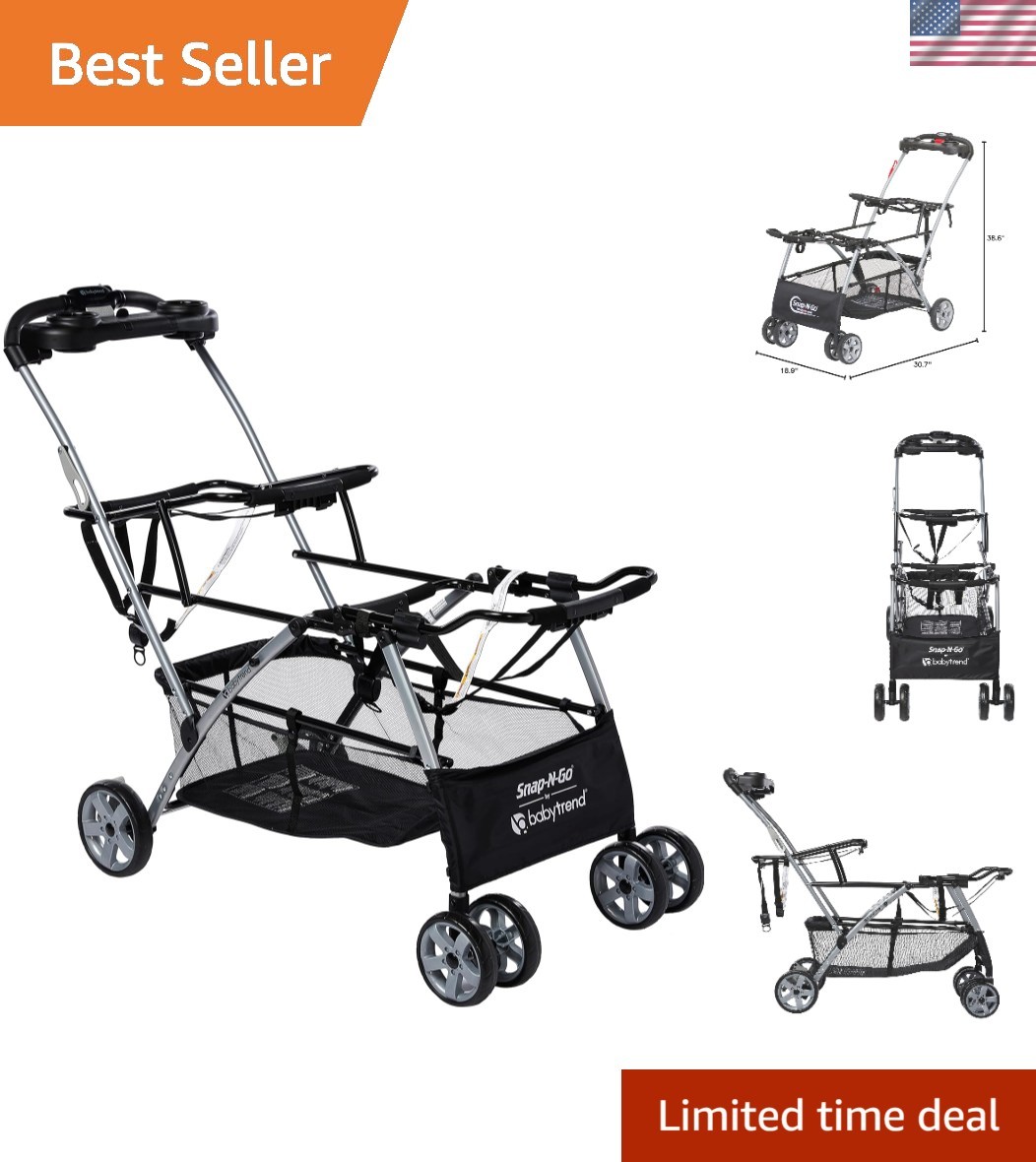Snap-N-Go Double Stroller: Lightweight, Foldable, and Infant Car Seat Compatible