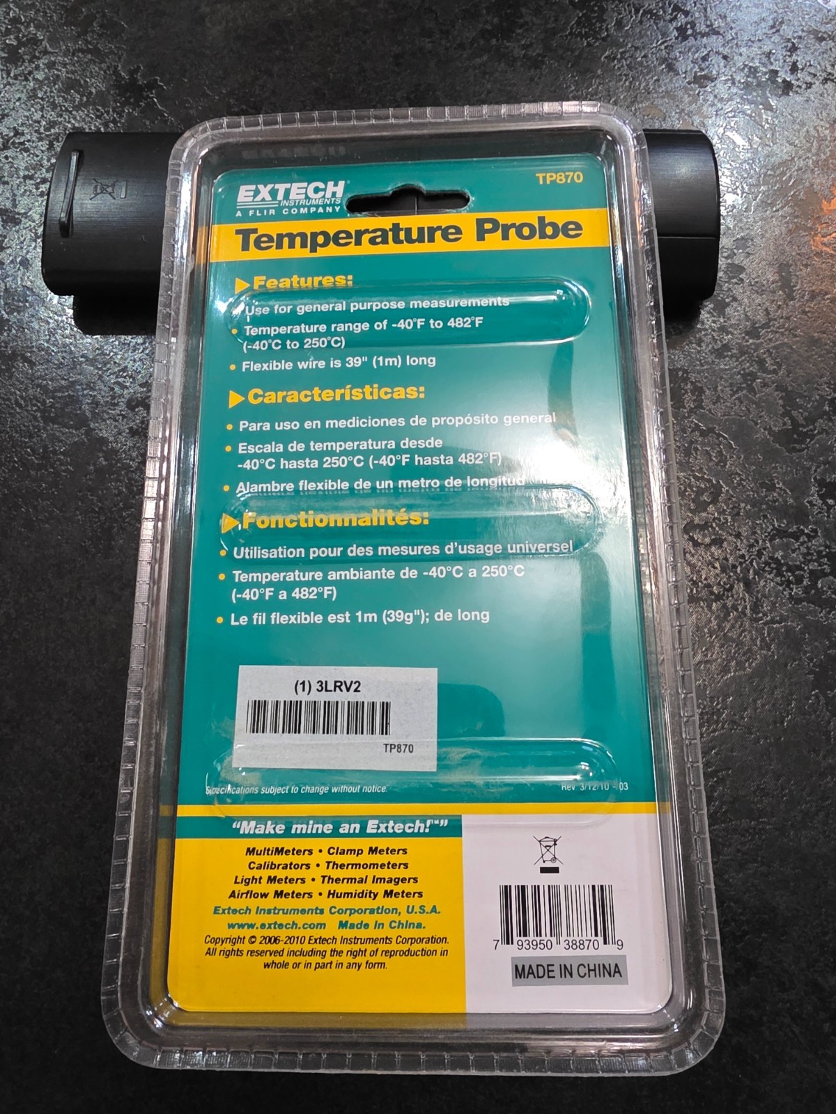 EXTECH Temperature Probe TP870