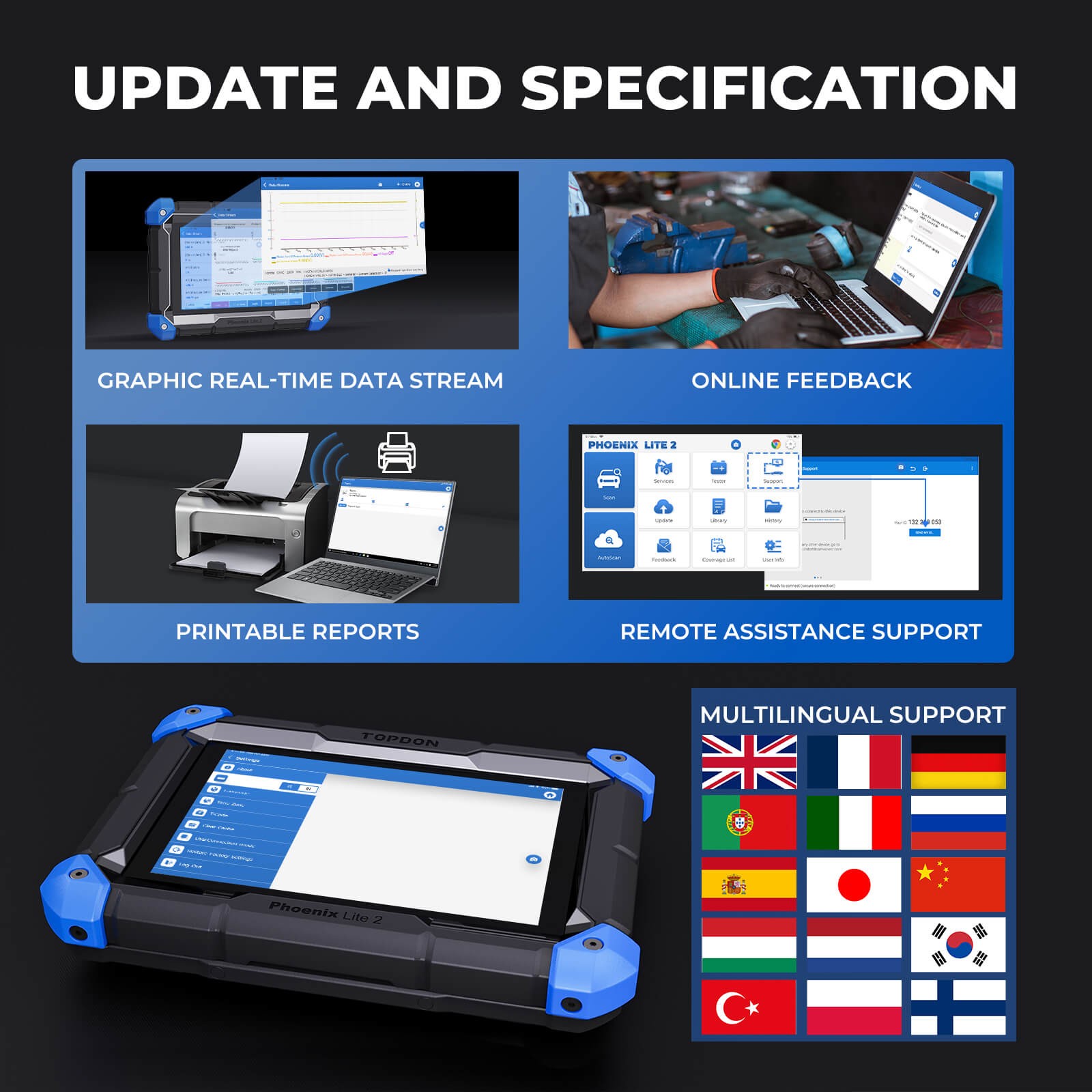 2026 TOPDON Phoenix Lite 2 ECU KEY Coding Scanner Car Diagnostic Tool ULTRA