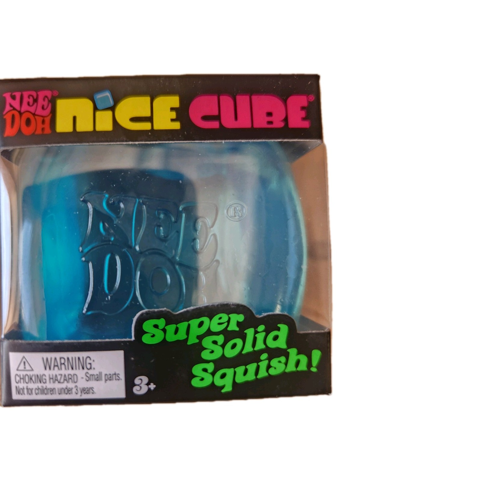 Nee Doh Nice Cube - Super Solid Squish! (Blue) - Brand New/Factory Sealed!