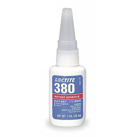 Loctite 135423 Instant Adhesive, 380, 1 Fl Oz, Bottle, Black
