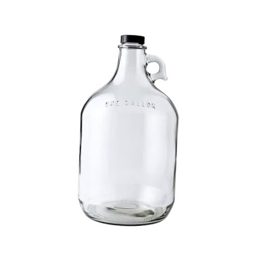 Glass Water Bottle Includes 38 mm Polyseal 1 Count (128 oz per bottle) Clear