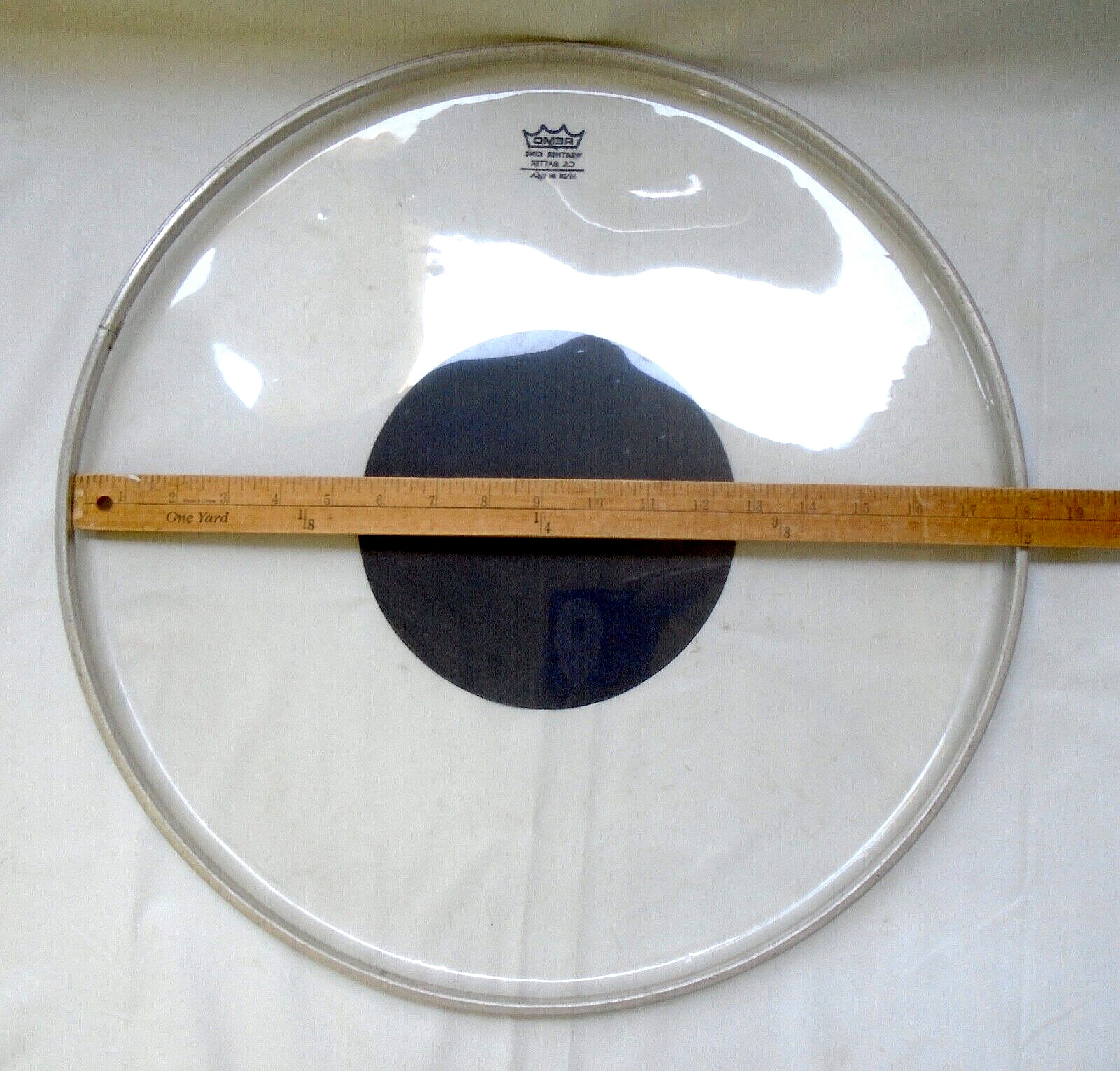 REMO & EVANS - 18" FLOOR TOM HEADS - Lot of 2 - 70's Drum Parts