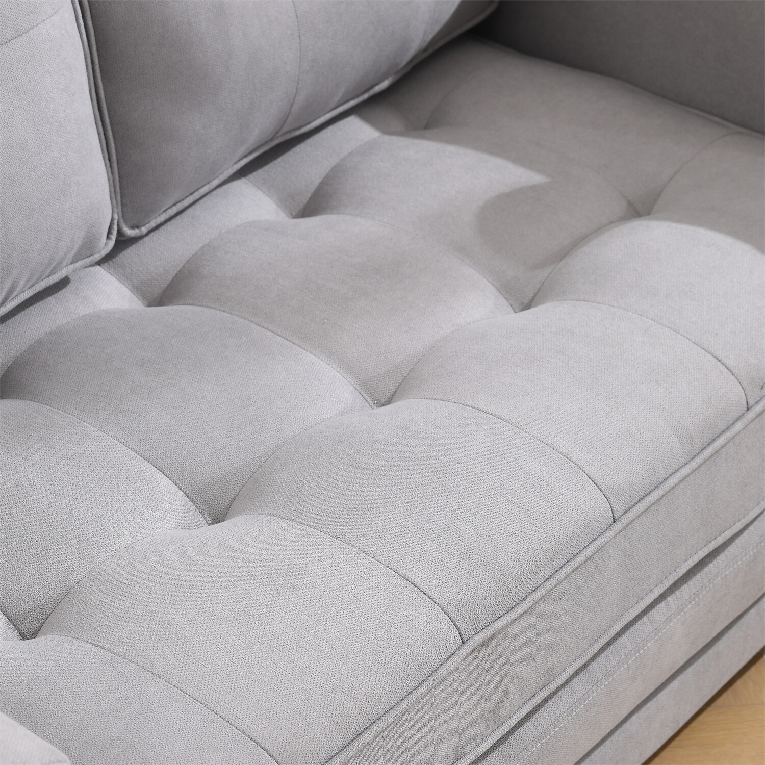 Convertible Sofa Bed Loveseat Futon Sofa Couch w/ Pull-Out Bed Light Gray