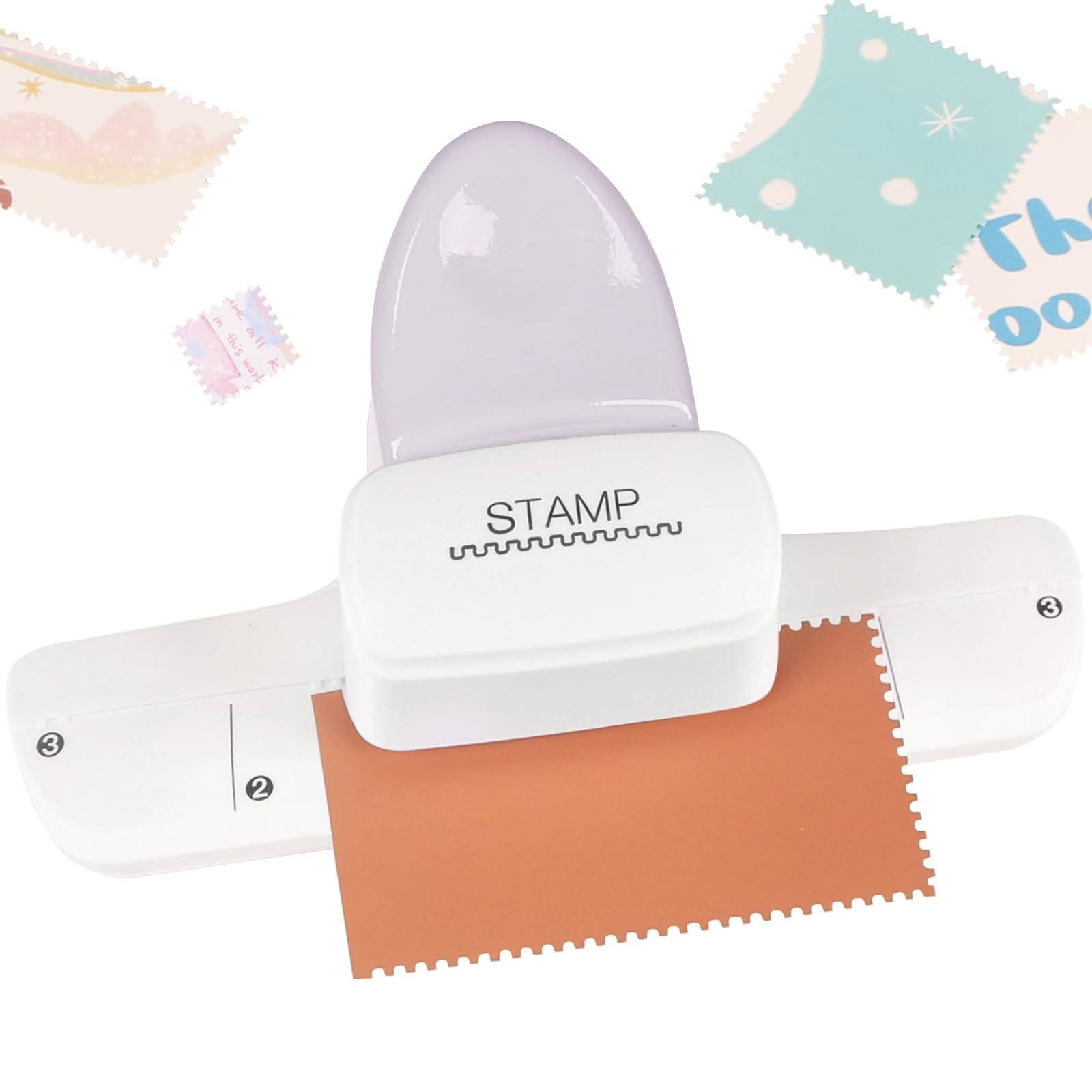 Stamp Puncher - Adjustable Postage Stamp Border Punch Stamp Shaped Paper Punc...