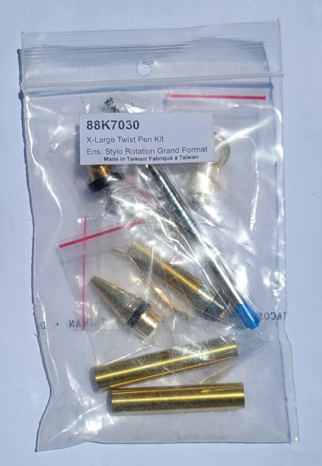 Lee Valley 88K7030 X-Large Twist Pen Kit Gold Woodturning Dayacom M44