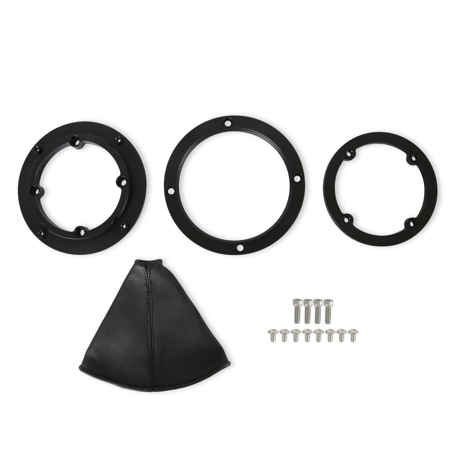 116500HST Hurst Billet Shifter Boot and Bezel - Round - Black Finish
