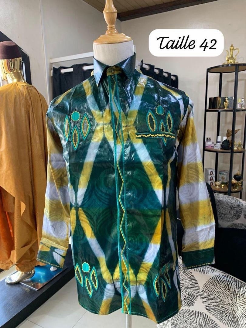 Sahelian Dashiki Shirt for Men, Multiple Colors & Sizes 42-50