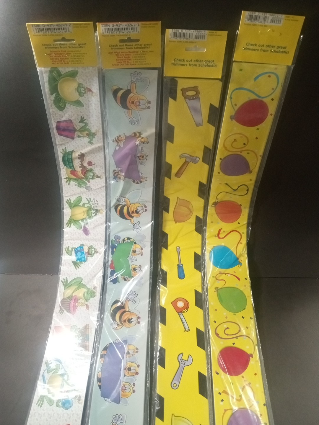 4-Scholastic 39 Ft Trimmers/Borders For Kids Room/Classroom/Playroom/Crafts