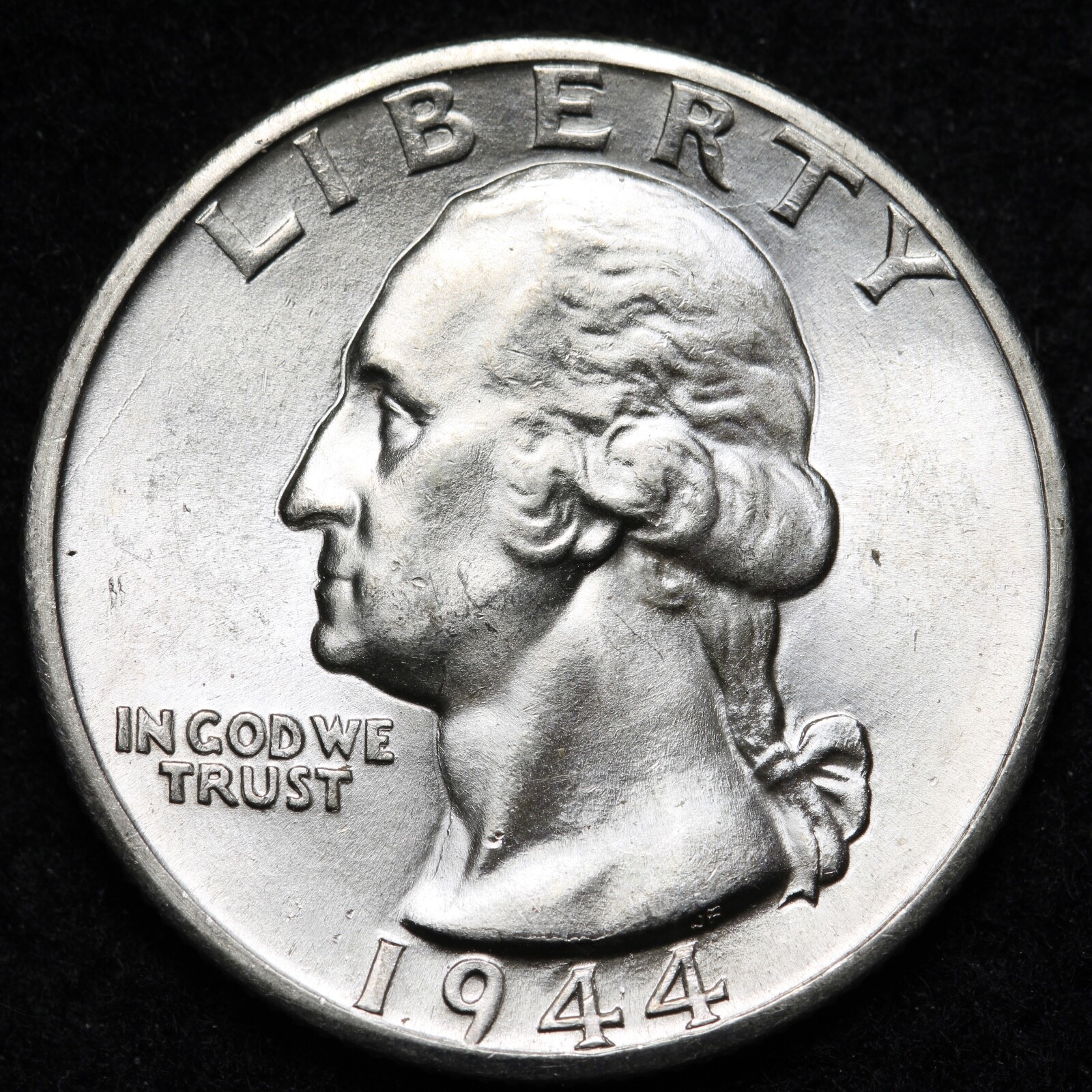 UNCIRCULATED UNC MS 1944-D WASHINGTON SILVER QUARTER FREE SHIPPING