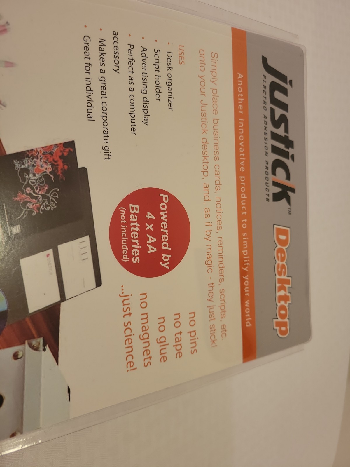 Justick Desktop Computer User Desk Organiser Script Holder Home Office Display