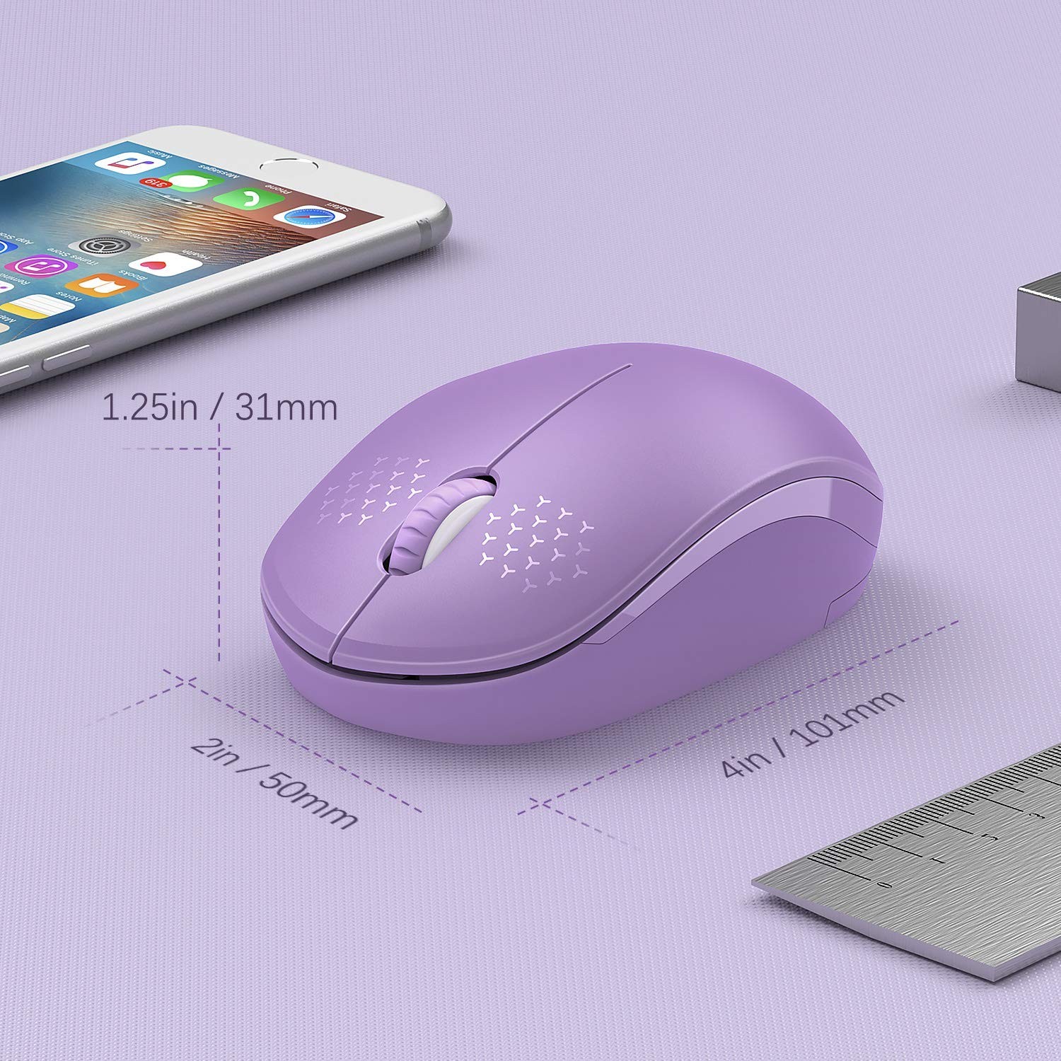 Seenda Wireless Mouse, 2.4G Noiseless Portable Computer Mouse for PC, Tablet,...