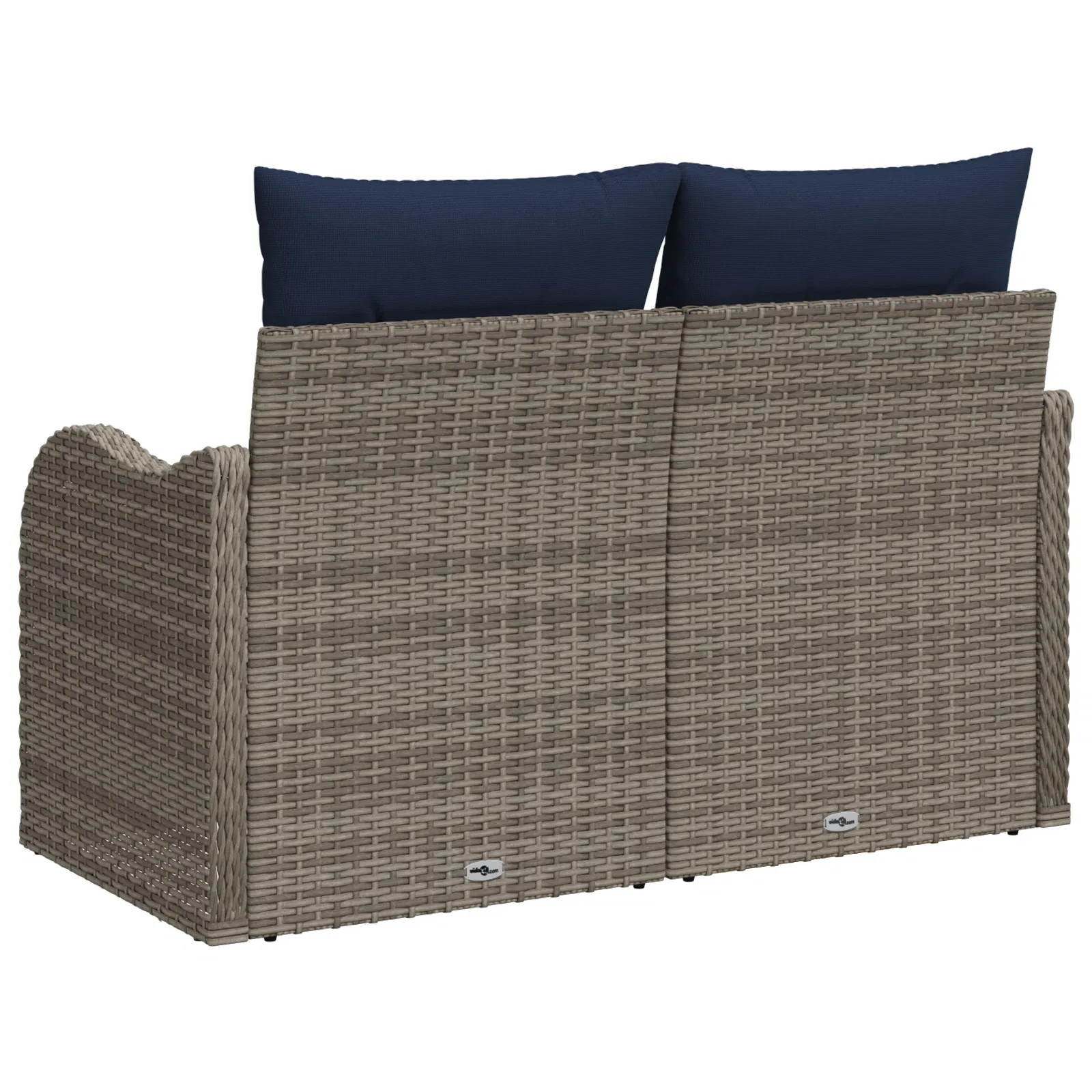 Garden Sofa with Cushion 47.64 x 24.41 x 27.17 in Poly Rattan