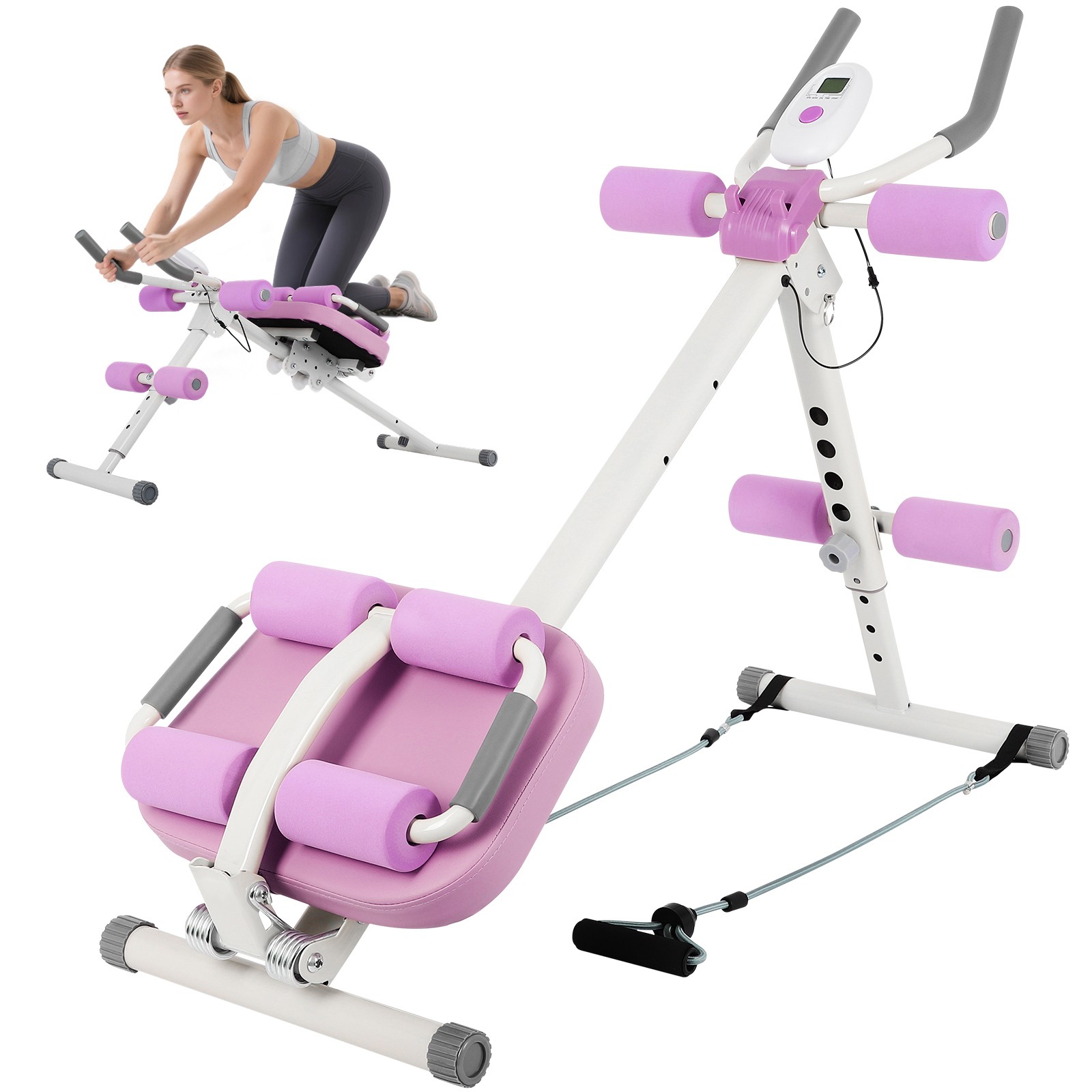 6 in 1 Ab Workout Machine Multi Functional Adjustable Ab Trainer Machine