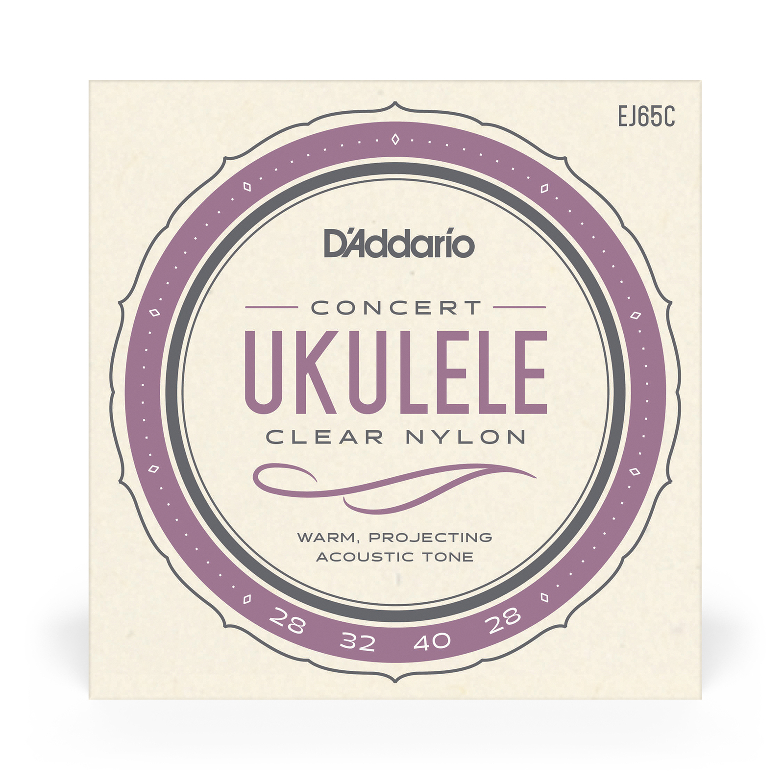 D'Addario EJ65C ProArte Custom Extruded Clear Concert Ukulele Strings 3-Pack