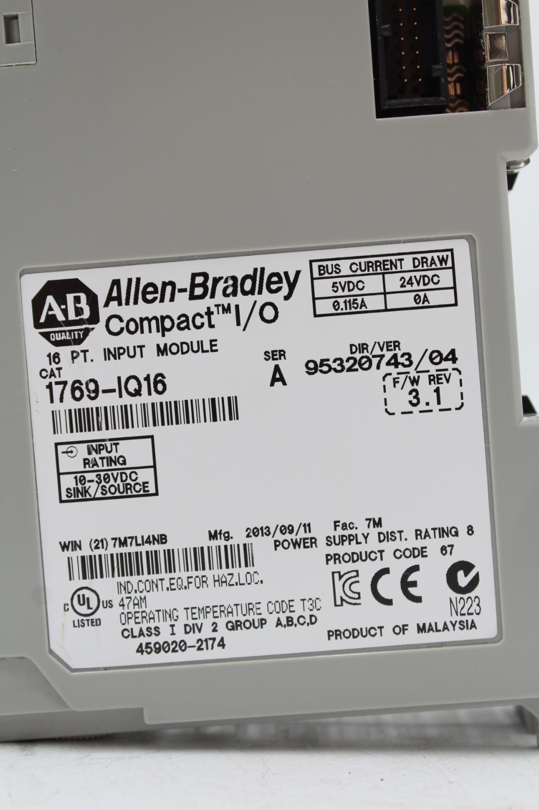 Allen-Bradley 1769-IQ16 Compact I/O 16 Point Input Module