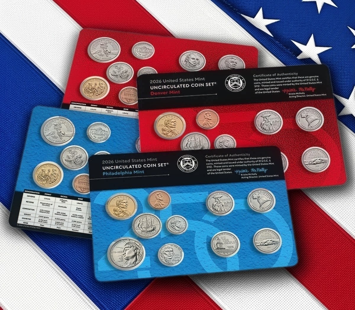 2026 P & D Unc. Coin Set US Mint  Dual Date Penny - Unopened In Hand SHIPS NOW