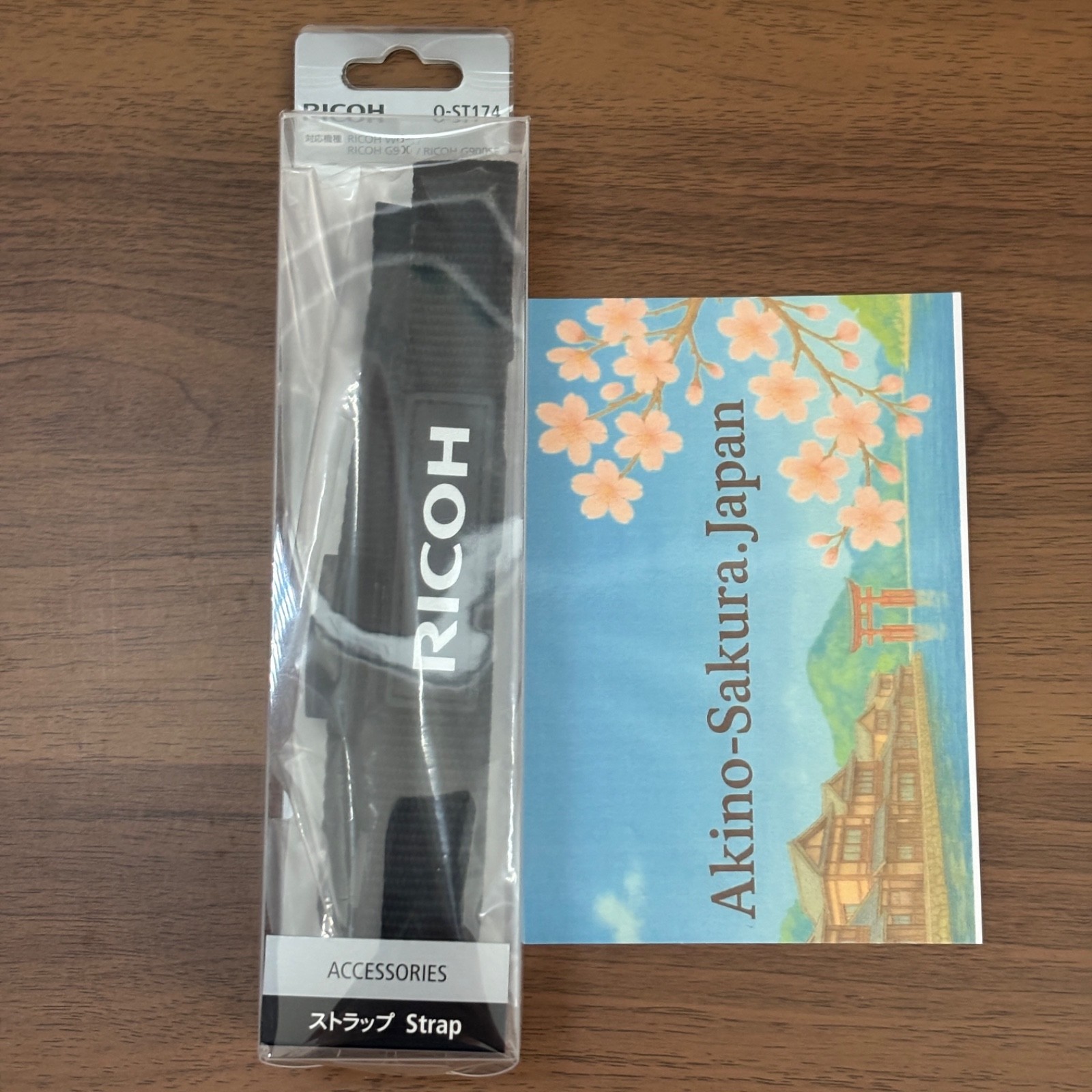 RICOH O-ST174 Neck Strap Black Two Point Genuine Leather GR Camera Brand New