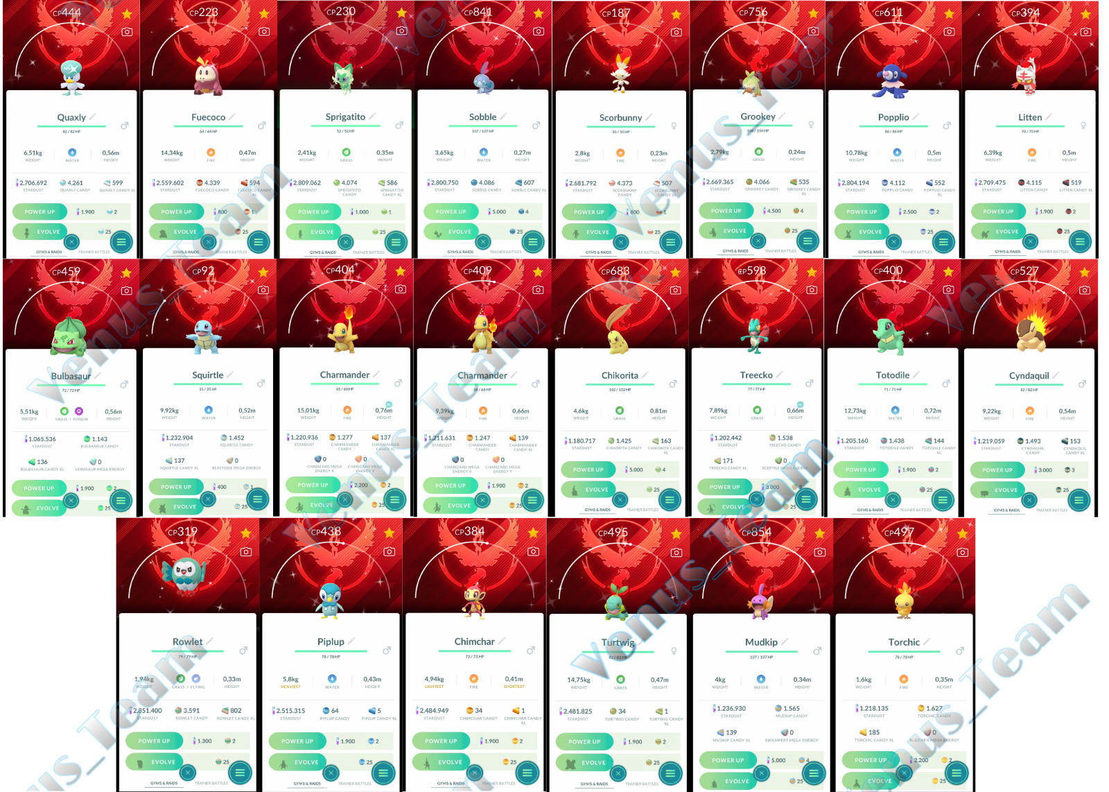 Pokémon Go - Shiny 10th Anniversary Edition Team Valor Background - PTC OR TRADE