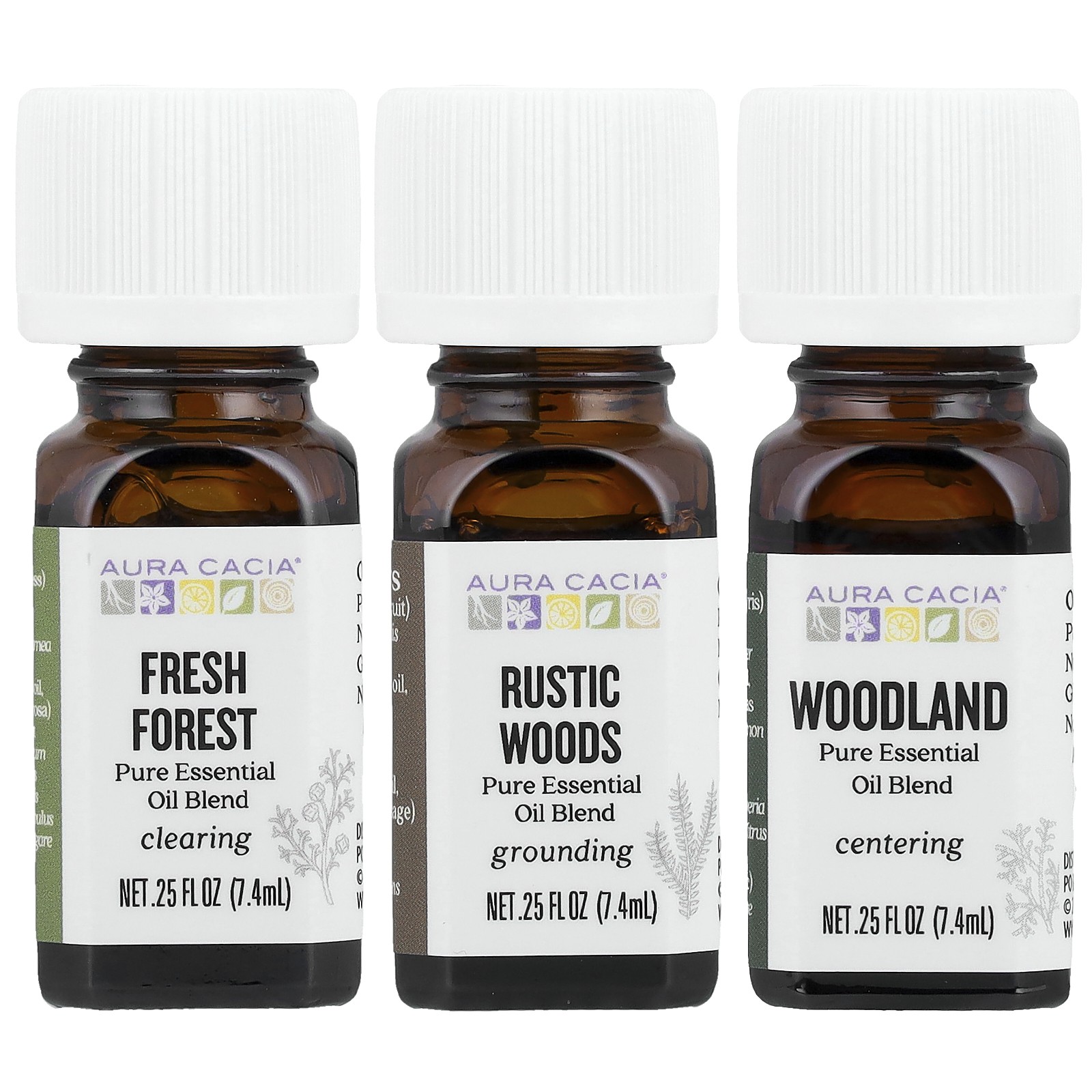 A Walk In The Woods Kit, Pure Essential Oil Blends, 3 Bottles, 0.25 fl oz (7.4