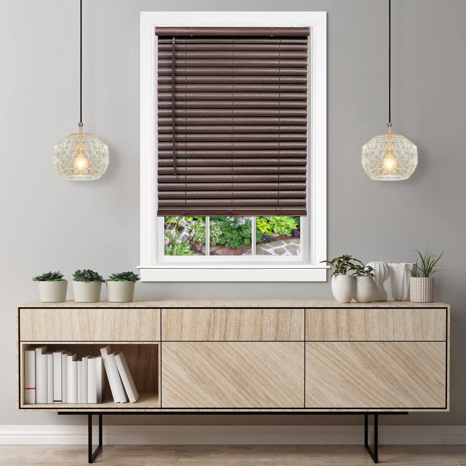 Achim Home Furnishings LUG230MH04 Window Blinds, 30 x 30"W x 64"H, Mahogany