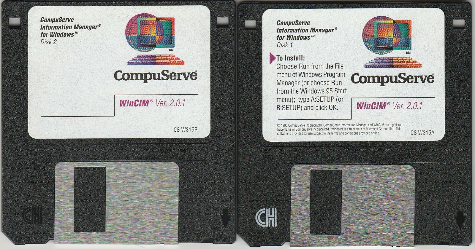 CompuServe Information Manager Ver 2.0.1 for Win by CompuServe ~ 3.5" disks 1995