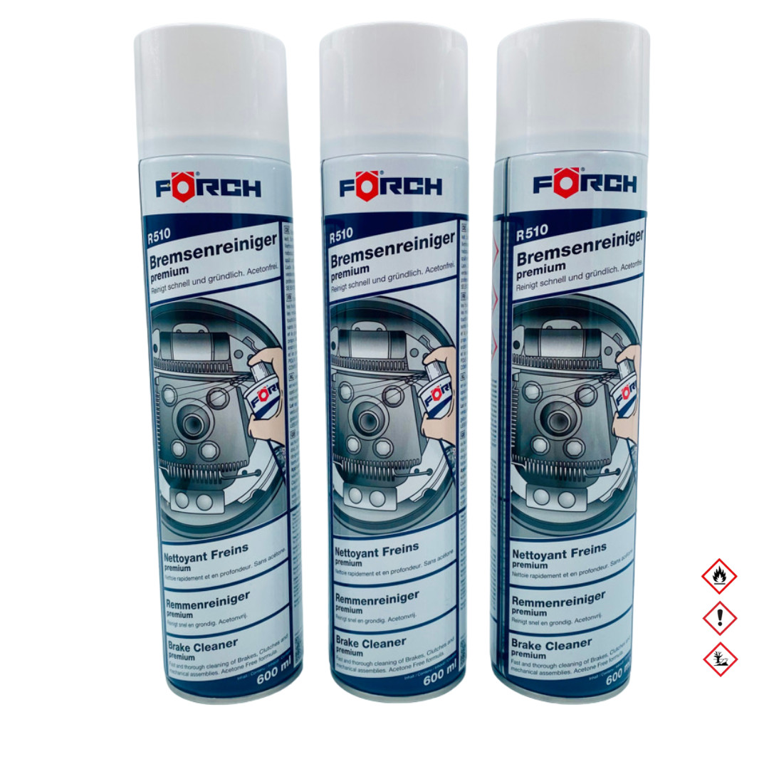 3x Förch Bremsenreiniger Premium Teilereiniger 600ml Montagereiniger R510