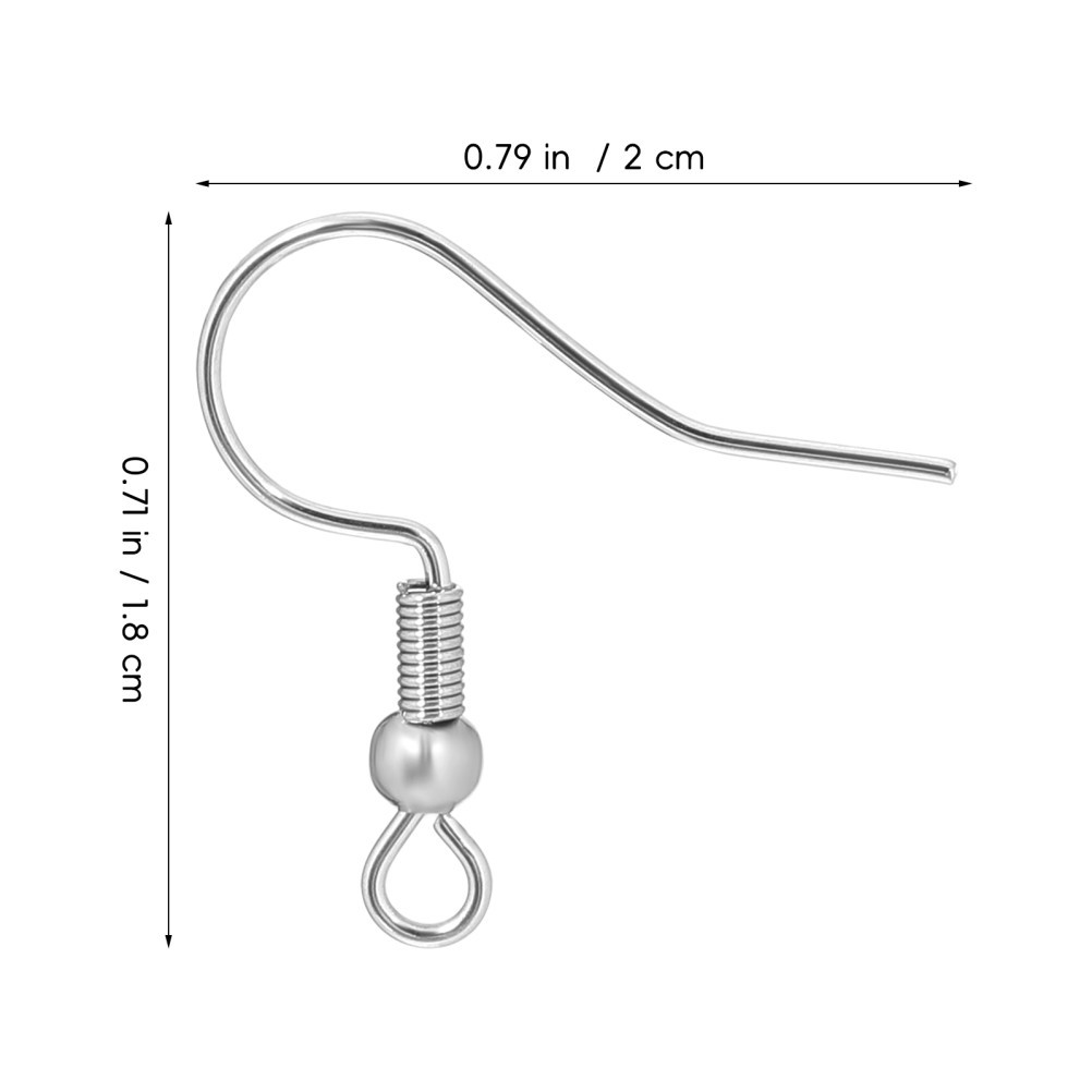 100Pcs Silver Titanium Steel Earwire Hooks for Elegant Daily Earrings