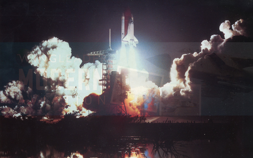 Challenger Blast Off at Kennedy Space Centre - NASA - Original Post Card