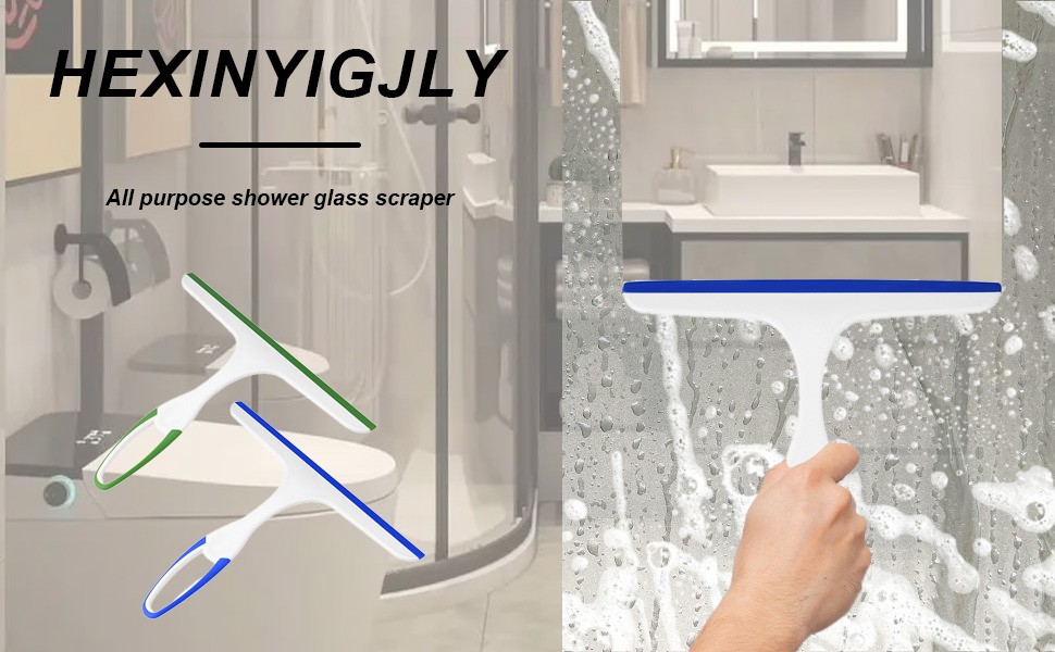 2 Pcs Shower Squeegee for Shower Glass Doors,Car Window Windshield Mirror Tile