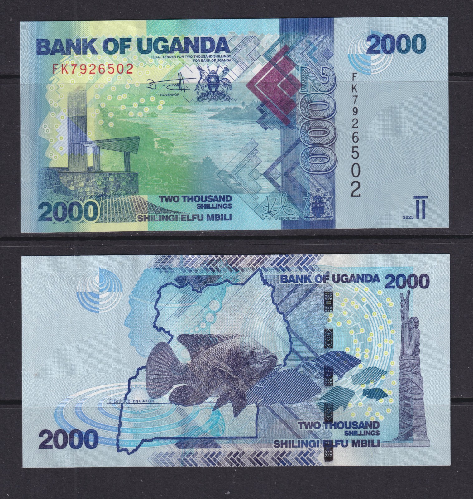 UGANDA - 2025 2000 Shillings UNC Banknote