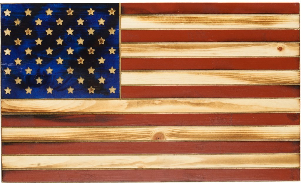 Old Glory American Flag Hidden Gun Storage 3 Compartment Concealment