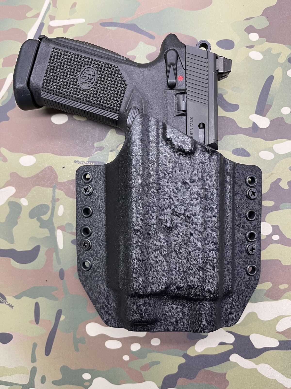 Black Kydex Light Bearing Holster for FNH FNX-45 Tactical Streamlight TLR-2