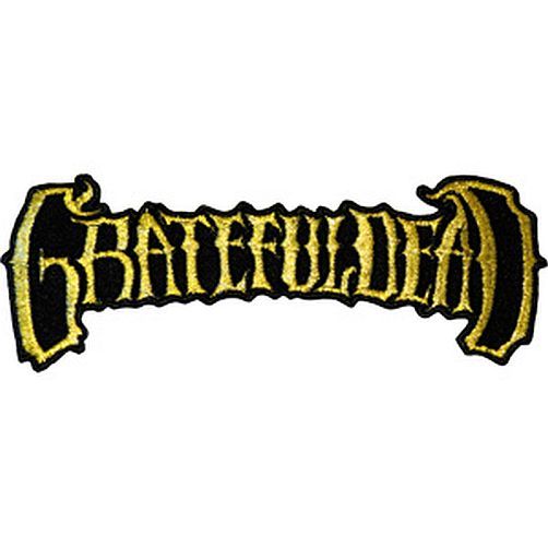 GRATEFUL DEAD - GOLD LOGO - EMBROIDERED PATCH - BRAND NEW - MUSIC 4313