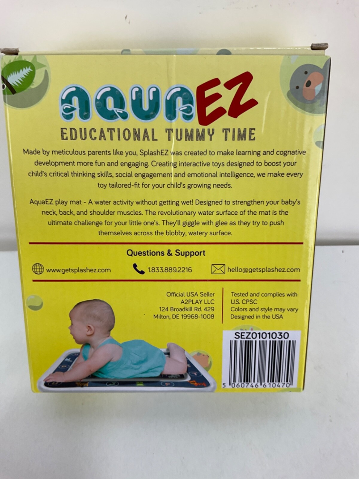 A2PLAY Splash EZ NQUNEZ Educational Tummy Time 0-12m New Box