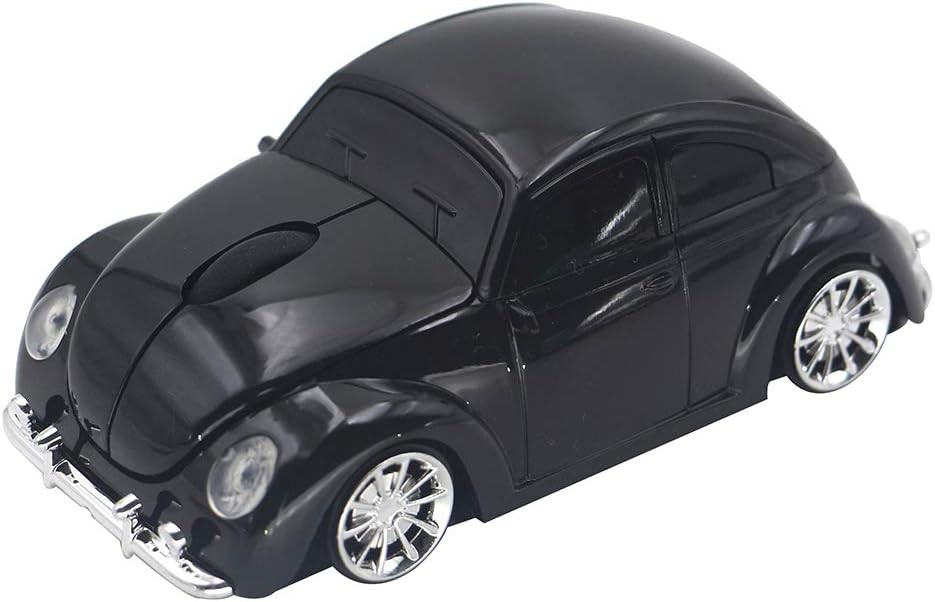 VW Beetle Wireless Sports Car Shape Mouse Mice Computer Laptop PC Black
