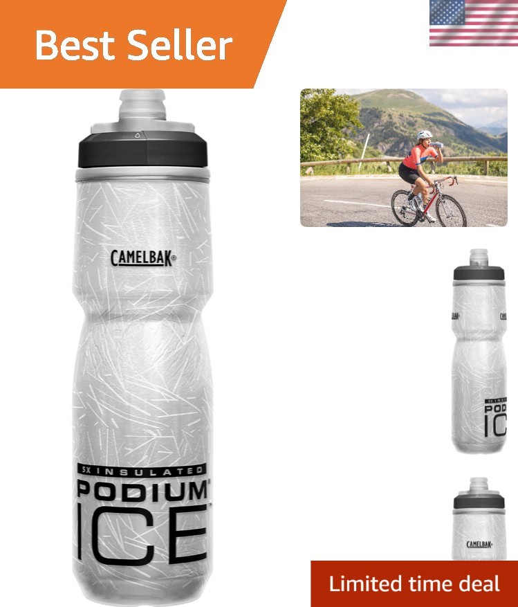 Aerogel Insulated 21oz Squeeze Bottle - Black Bike Hydration Essential