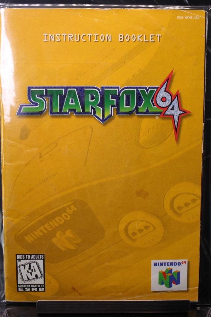 NO GAME- STARFOX  Nintendo 64 N64 Instruction Manual Booklet Only