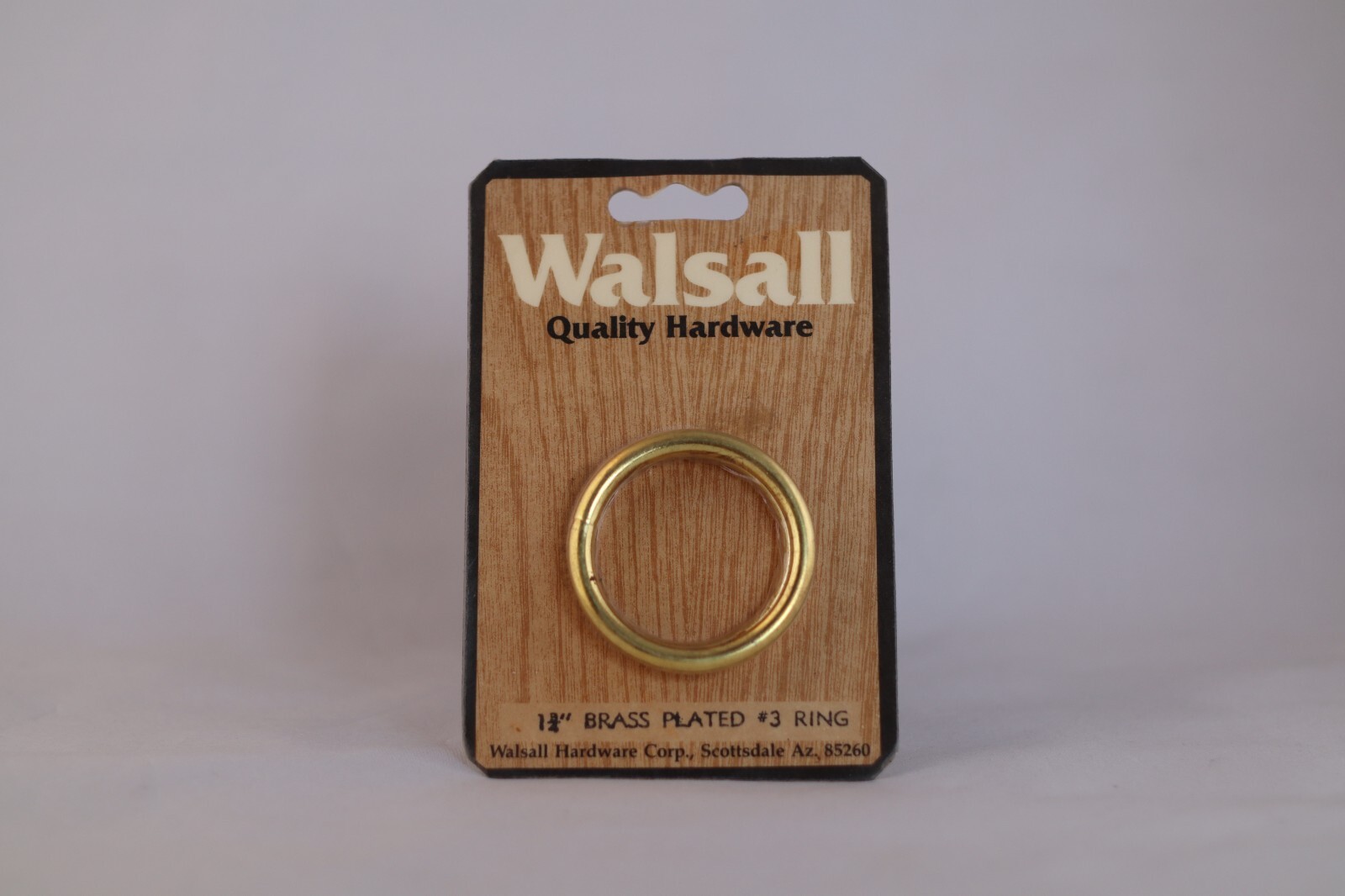 Walsall Horse Saddle Tack Hardware 1 3/4" Brass Plated Ring PKG of 2 NOS