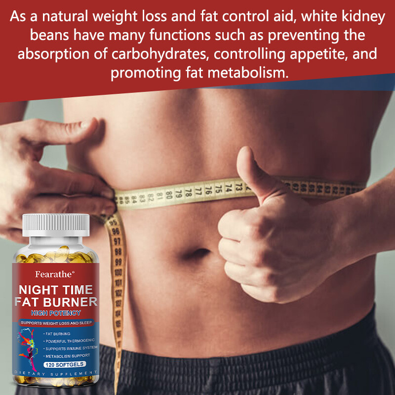 Night fat Burner 500mg, reduce abdominal fat and slim down, 120 capsules