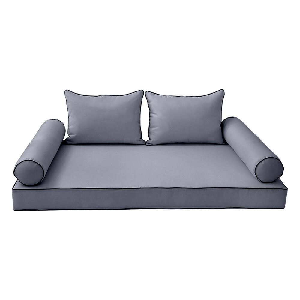 *COVER ONLY*-Style 4 Daybed Mattress Bolster Pillow Contrast Pipe Crib-AD001