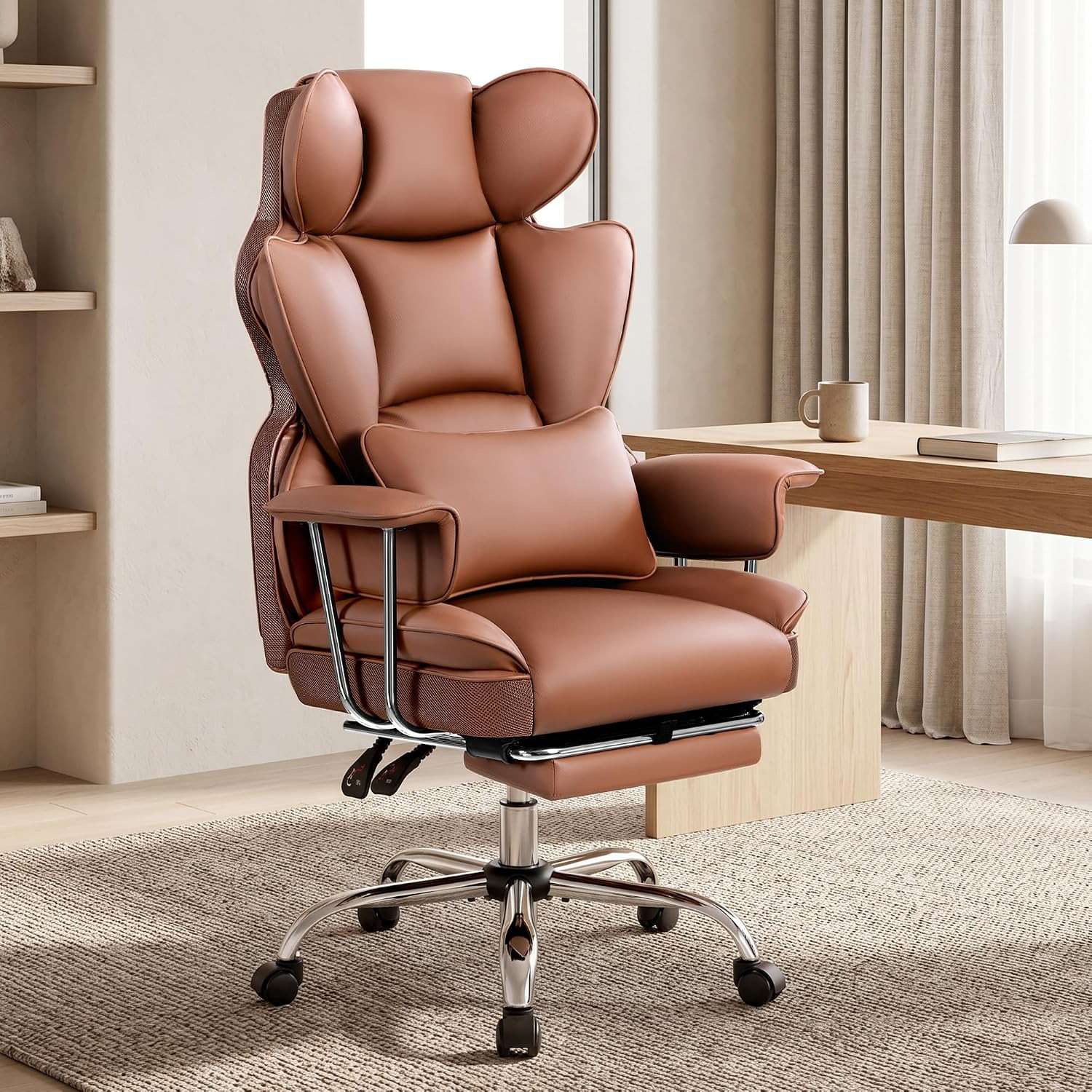 Office Chair Big and Tall, Heavy Duty Gaming Chair with Footrest | 22.83'' Extra