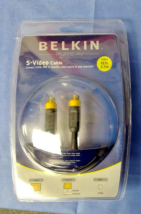 Sealed Belkin PURE AV S-Video Cable, 6 feet or 12 feet (AV21100-06, AV21100-12)