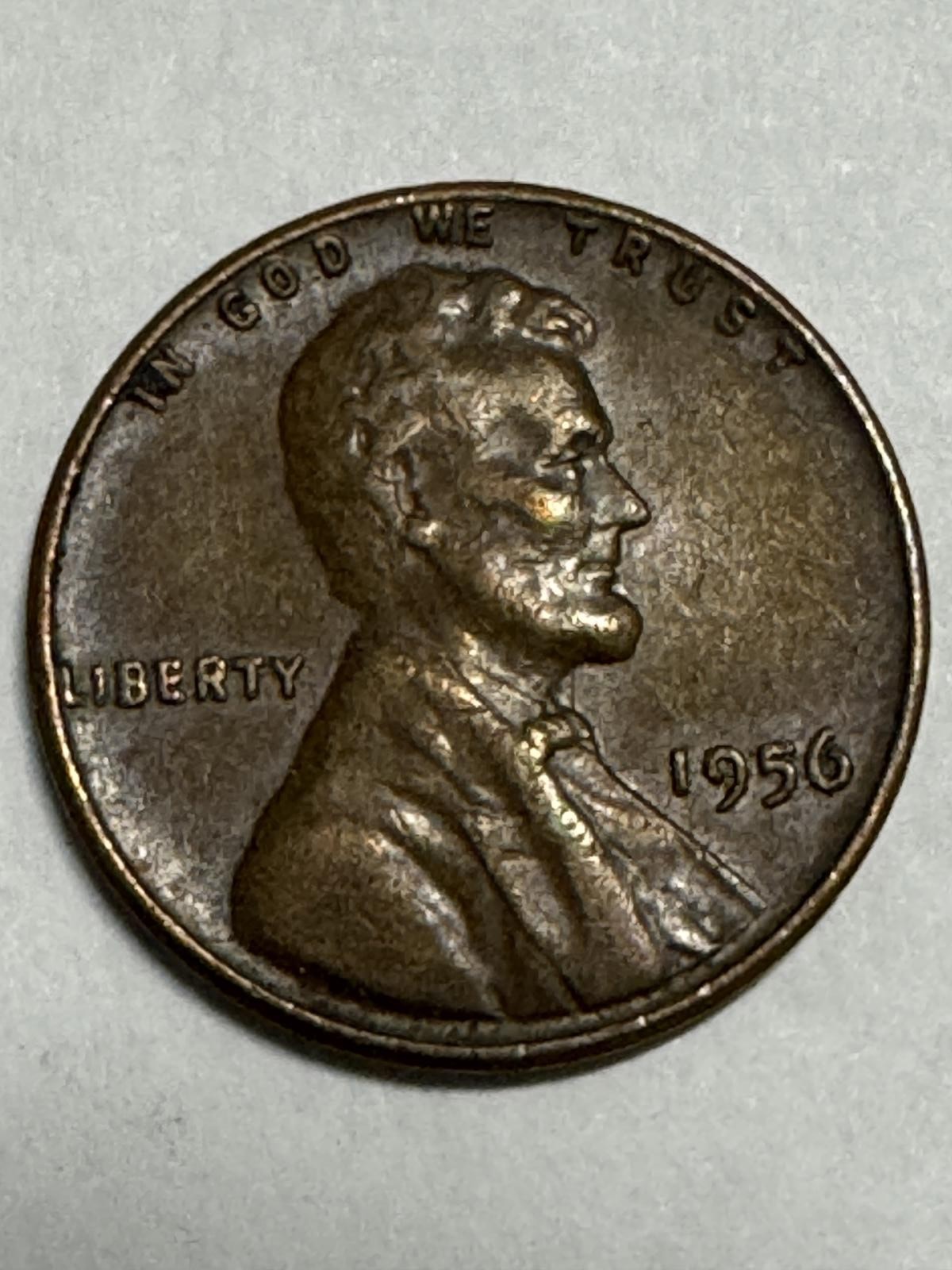 1956 P Lincoln Wheat Penny Philadelphia Mint No Mint Mark Uncertified Circulated