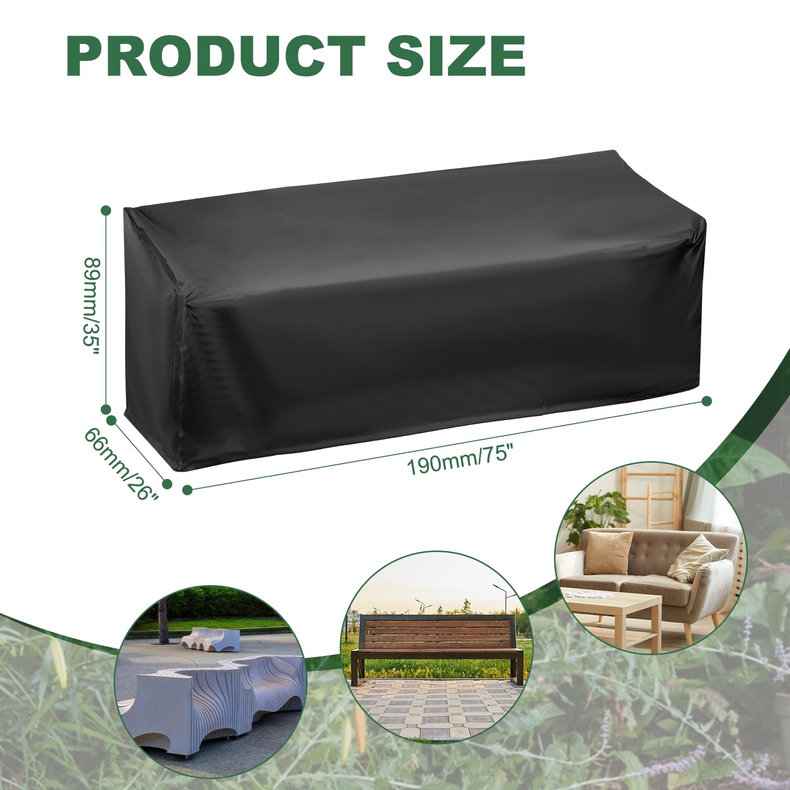 210D Folding Table Storage Bag with Handle, 75" x 26" x 35", Black
